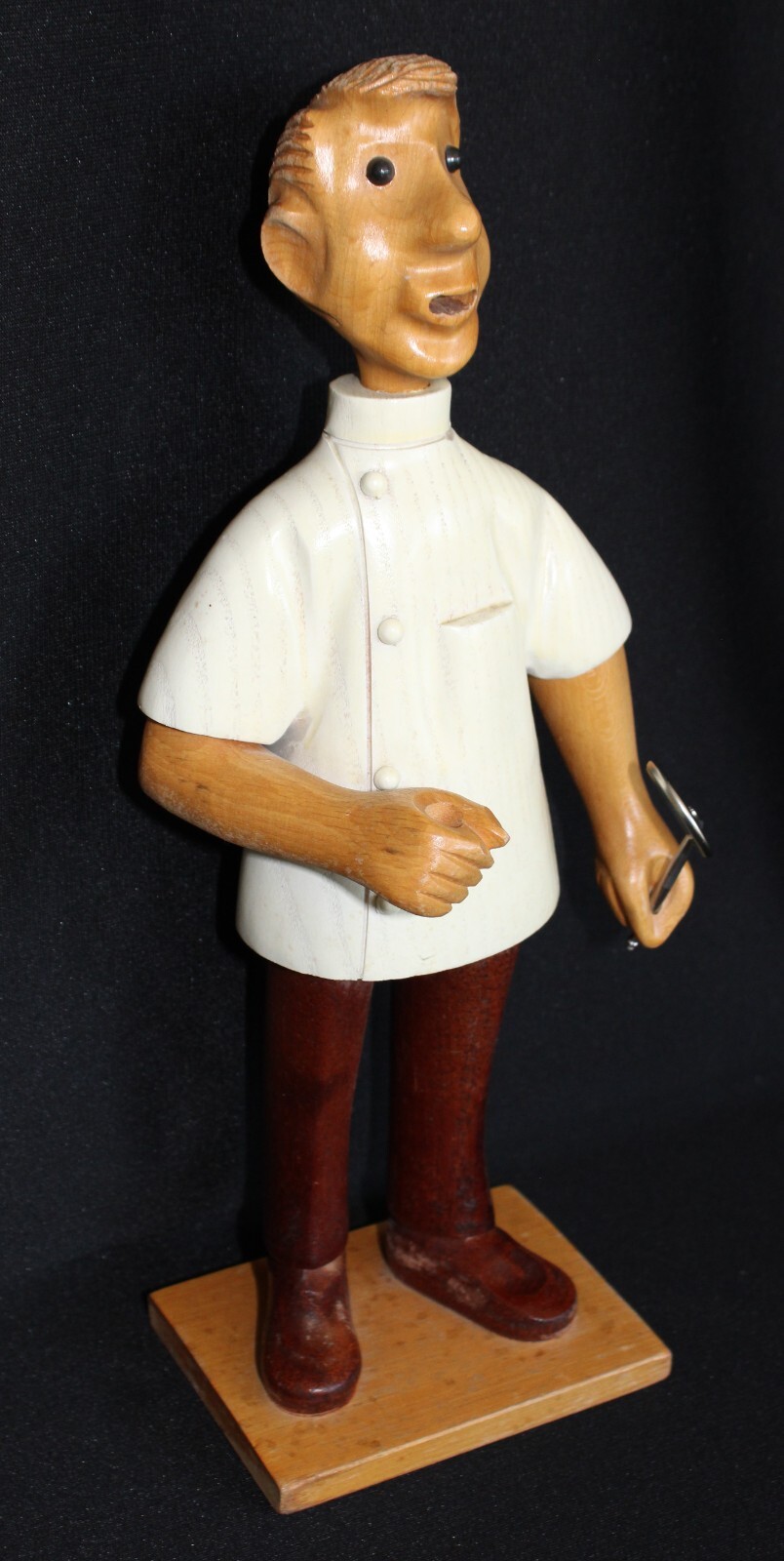 ROMER WOOD CARVED 12-1/4″ DENTIST FIGURE OFFICE DISPLAY – ITALY