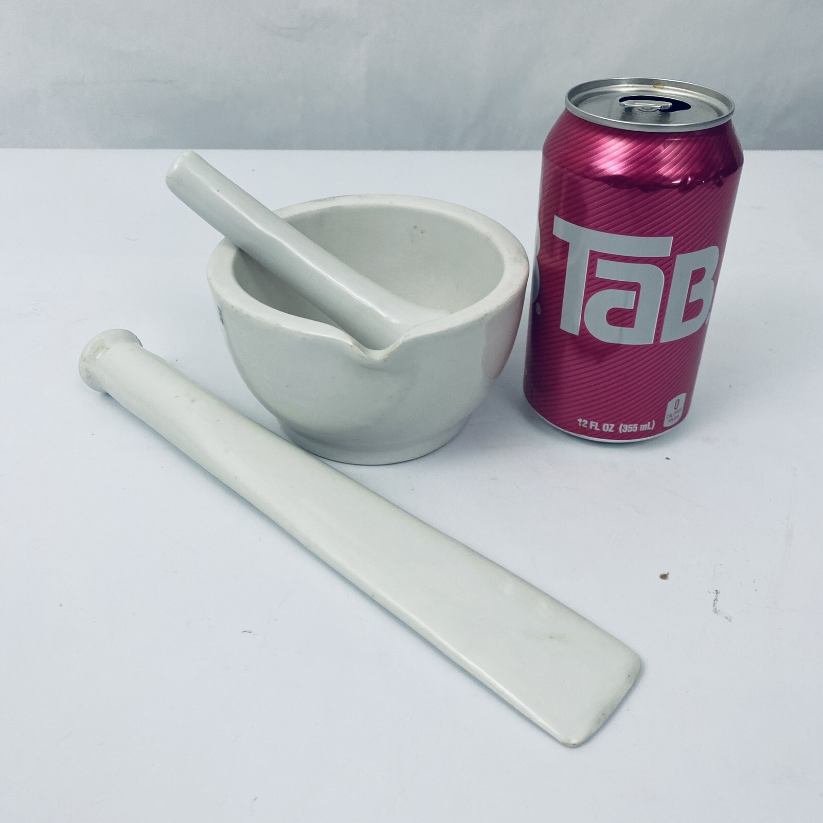 Vintage Apothecary Lot Pyrex Acid Coors Mortar Pestle Porcelain Science Lab