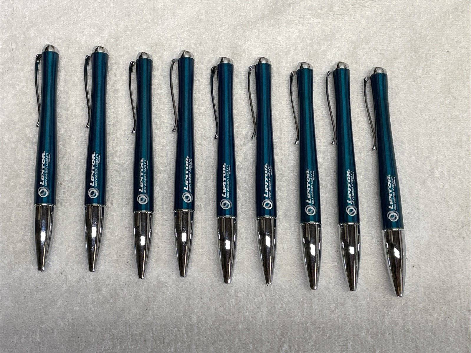 Lipitor Drug Rep Pens Pharma Heavyweight Metal Promo Tested Works Lot of 9