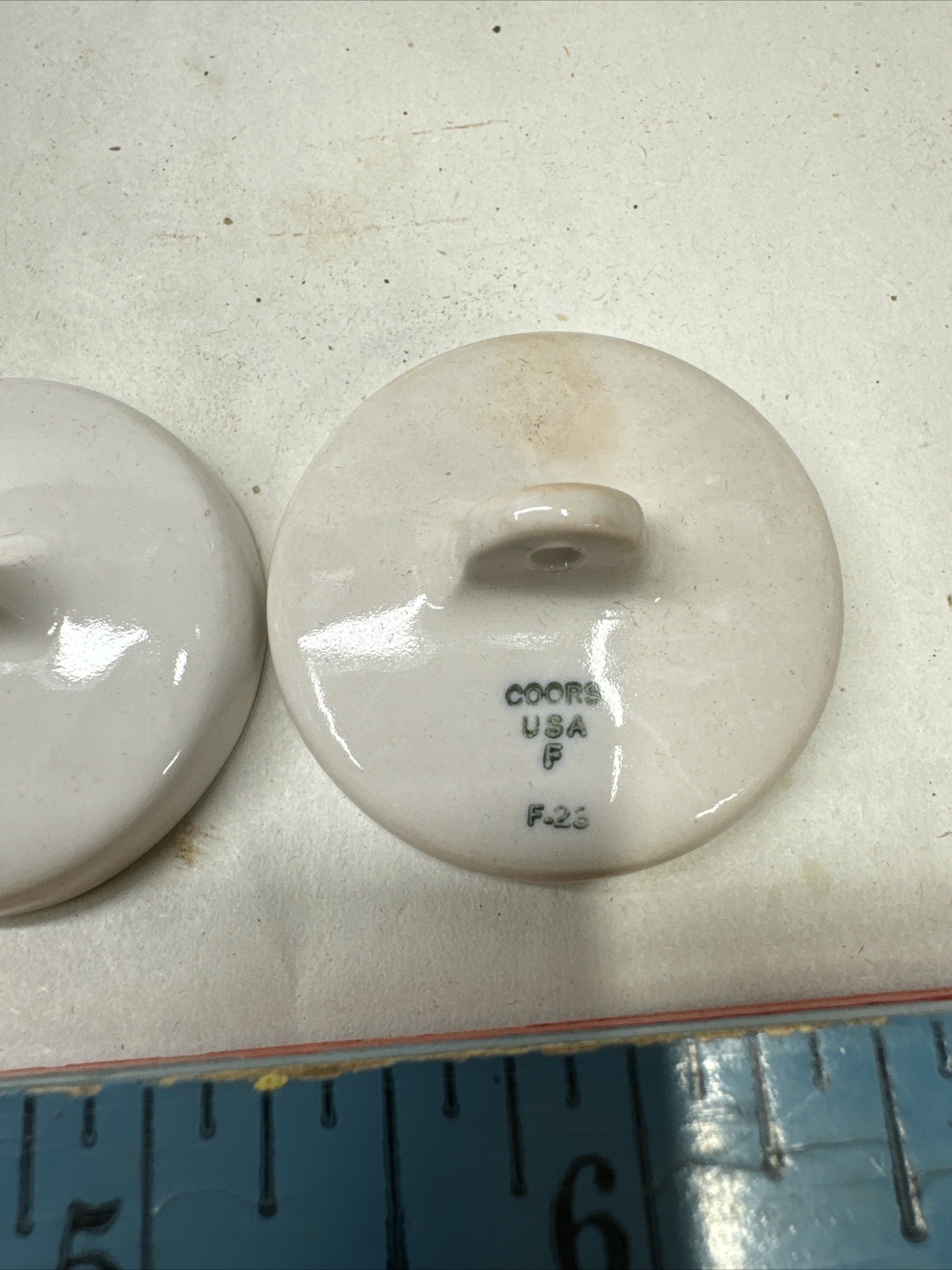 4 Coors Crucible Lids Porcelain Pharmacy Lab Apothecary