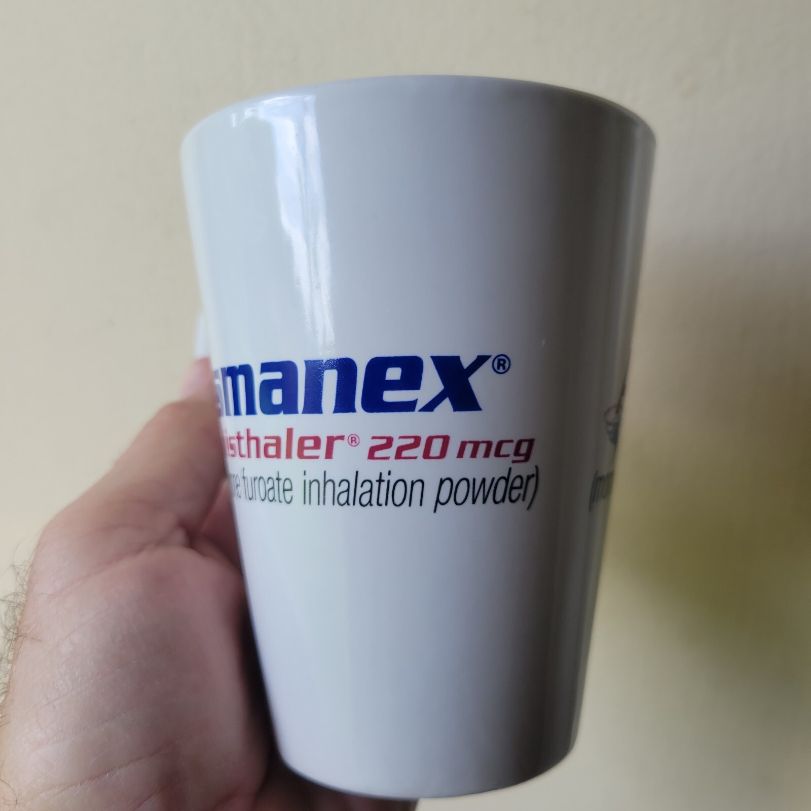 Asmanex Asthma Drug Rep Advertising Coffee Mug Cup Pharma VERY RARE