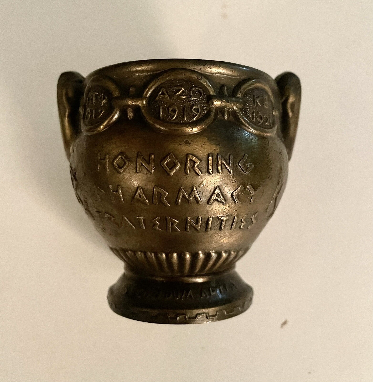 Vintage Bronze Brass Mortar Schering 1979 Apothecary Chemist Miniature No Pestle