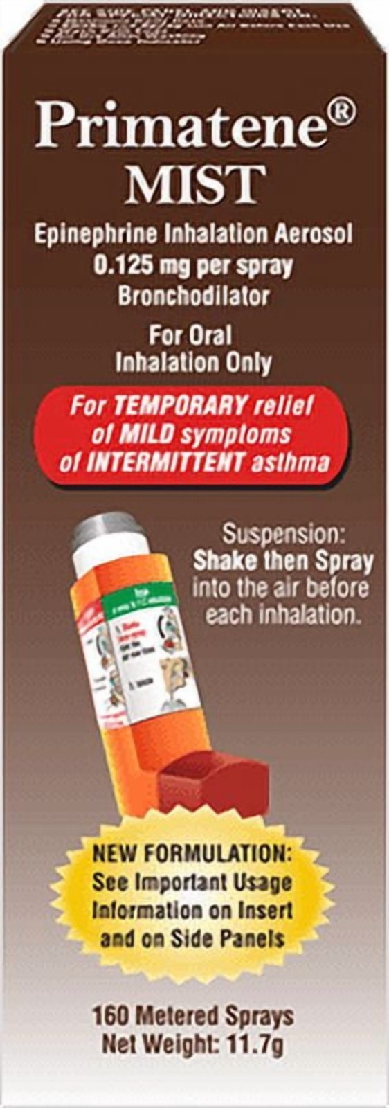 (2 pack) Primatene MIST Epinephrine Oral Inhalation Aerosol