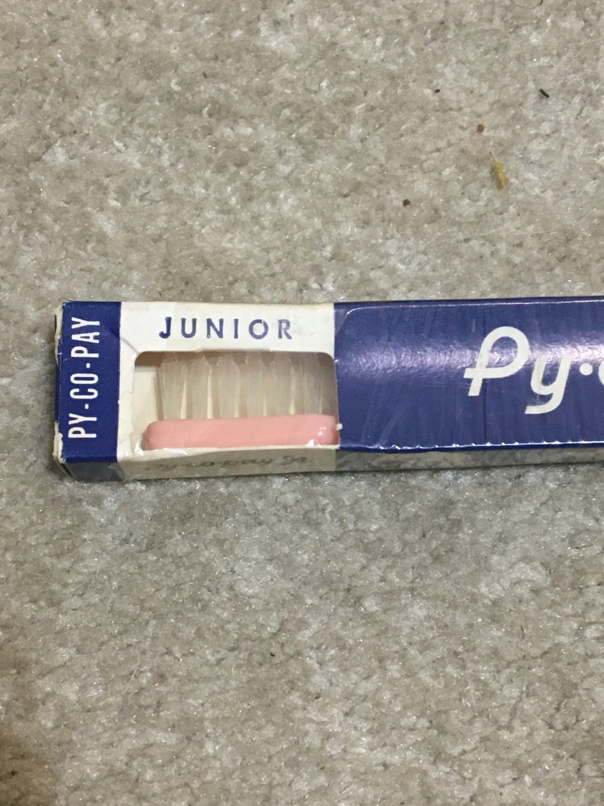 Vntg c1950s Py-Co-Pay Pink Kids Junior Toothbrush, New, Sealed, Only One on Ebay