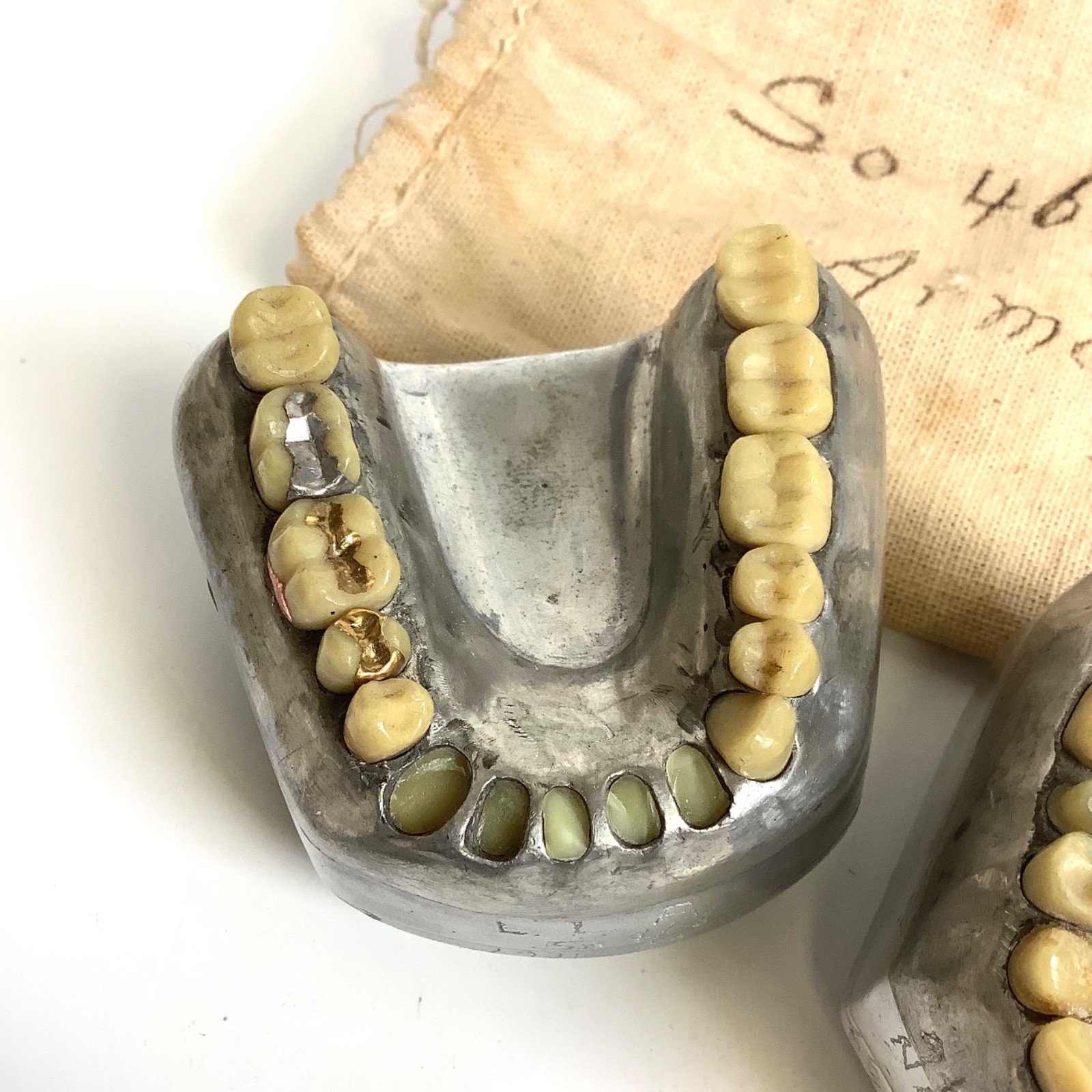 1931 Dental School Teaching Phantoms – Real Teeth w/ GOLD & Silver Restorations