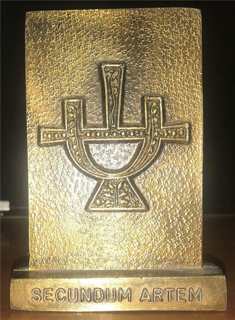 Tinactin Secundum Artem Symbol for Vinegar Bronze Paperweight