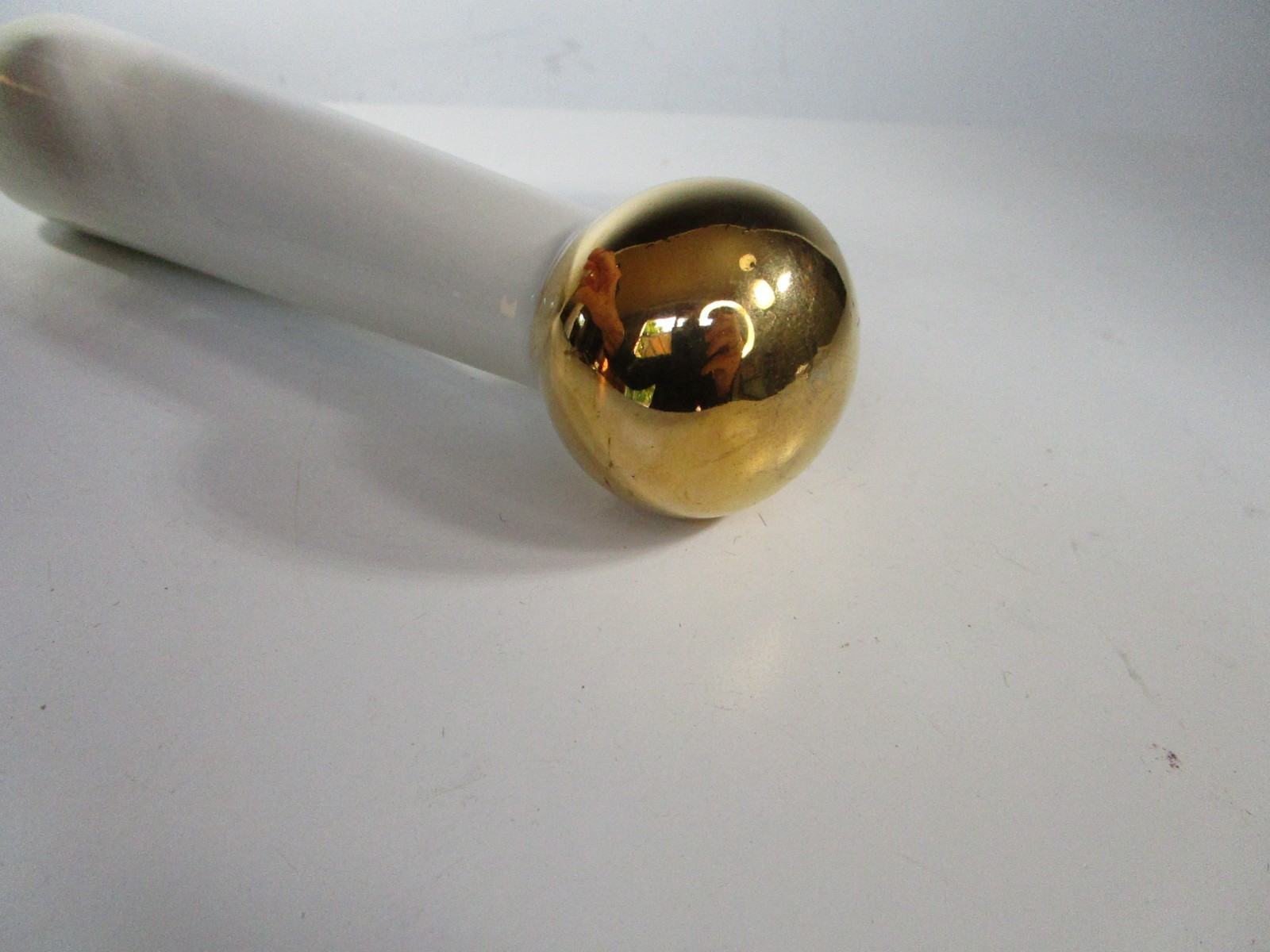 Owens Illinois RX Porcelain Mortar & Pestle White Gilt 7″ Pharmacy