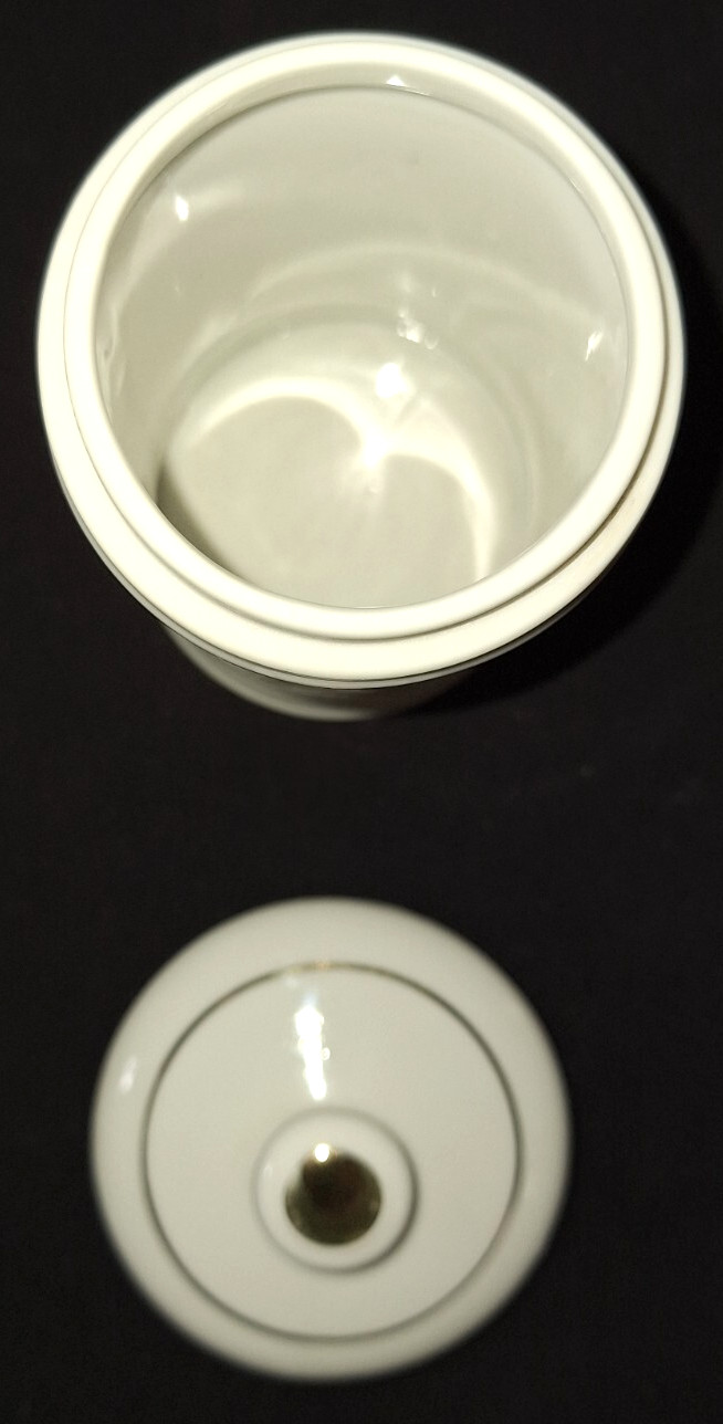 VTG RX APOTHECARY JAR MD ASCRIPTIN 5.5″ GOLD TRIM PHARMACY DRUG STORE – Plz Read