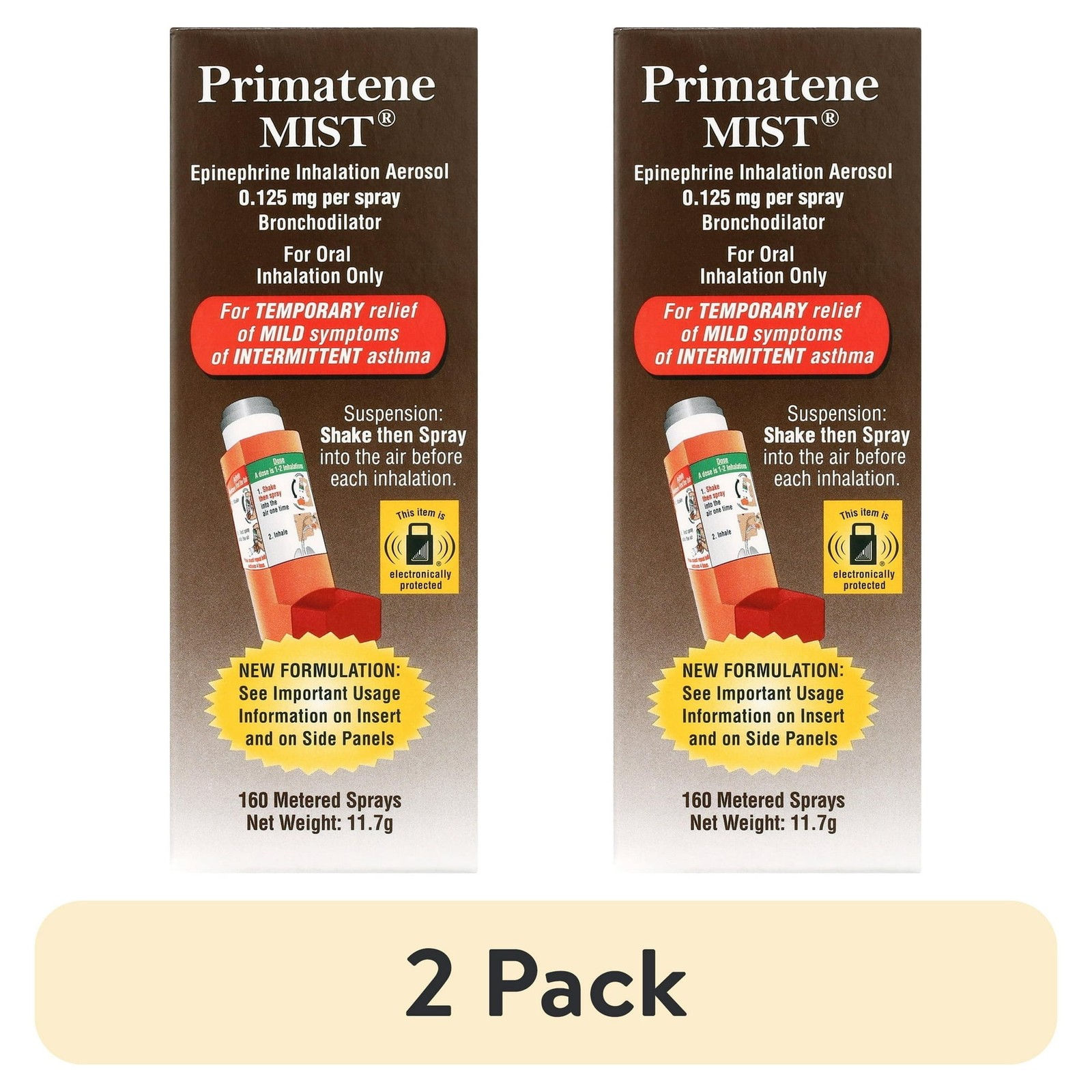 2 pack MIST Epinephrine Oral Inhalation Aerosol