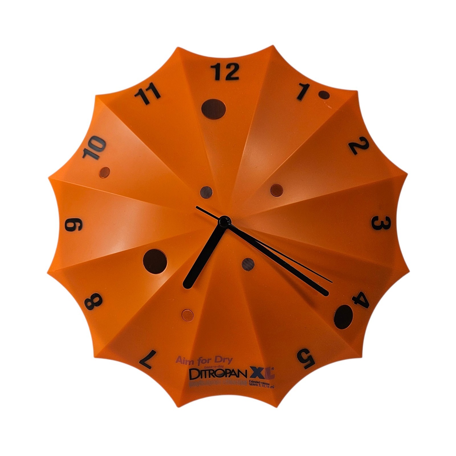 Ditropan XL Pharmaceutical Drug Rep Promo Wall Clock Umbrella Design Tested