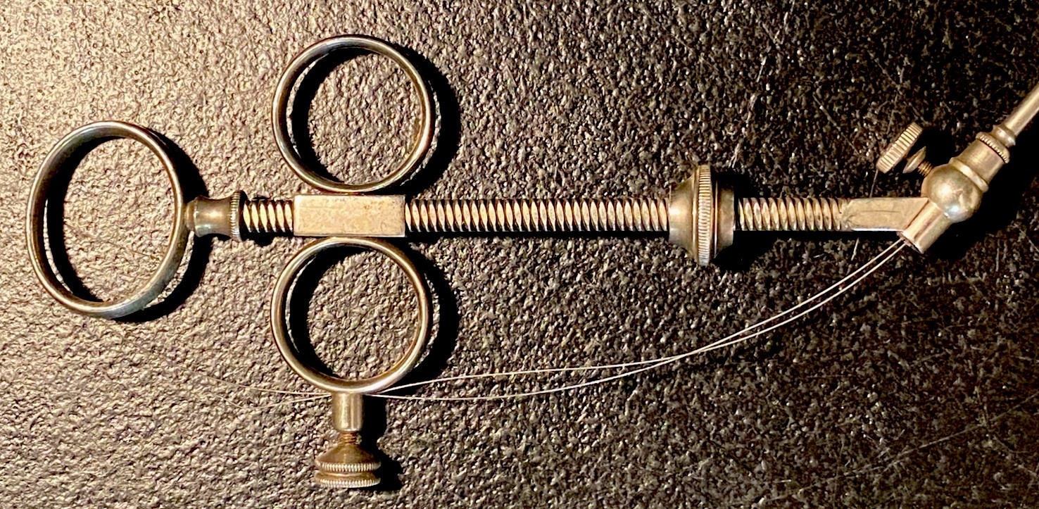 VTG A.S.ALOE CO/LAWTON VACHER ANGLED TONSIL SNARE LARYNGOLOGY MEDICAL GERMANY