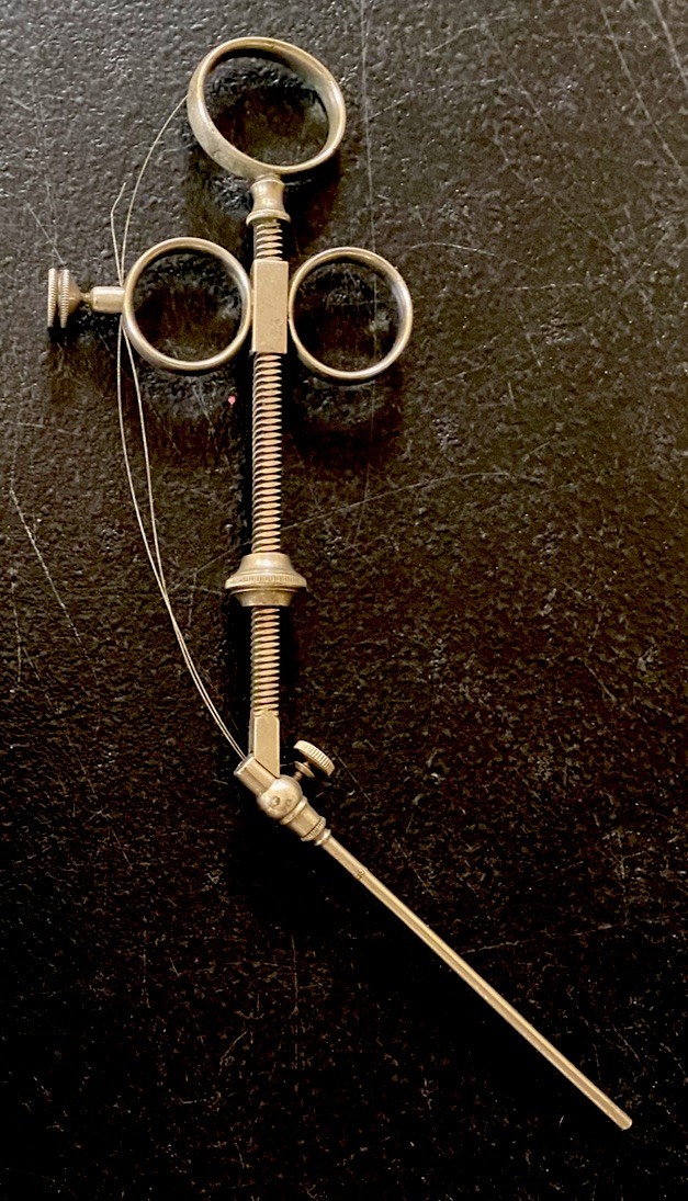 VTG A.S.ALOE CO/LAWTON VACHER ANGLED TONSIL SNARE LARYNGOLOGY MEDICAL GERMANY