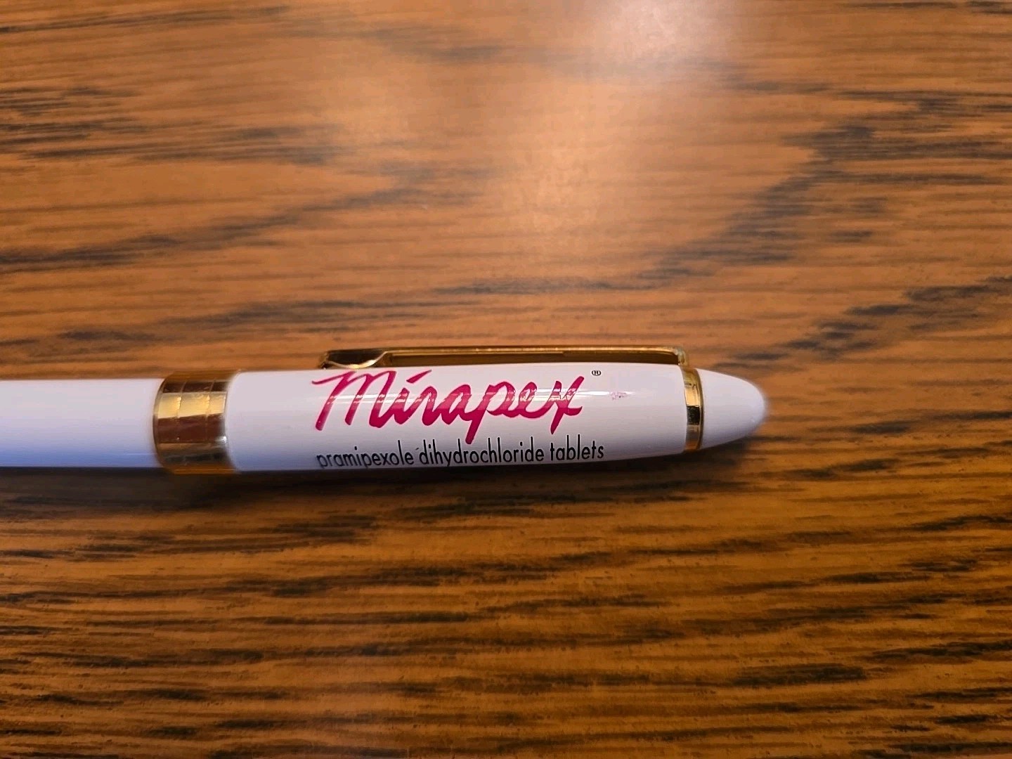 Mirapex Heavy Metal Drug Rep Pharmaceutical Pen Twist Cap Vintage