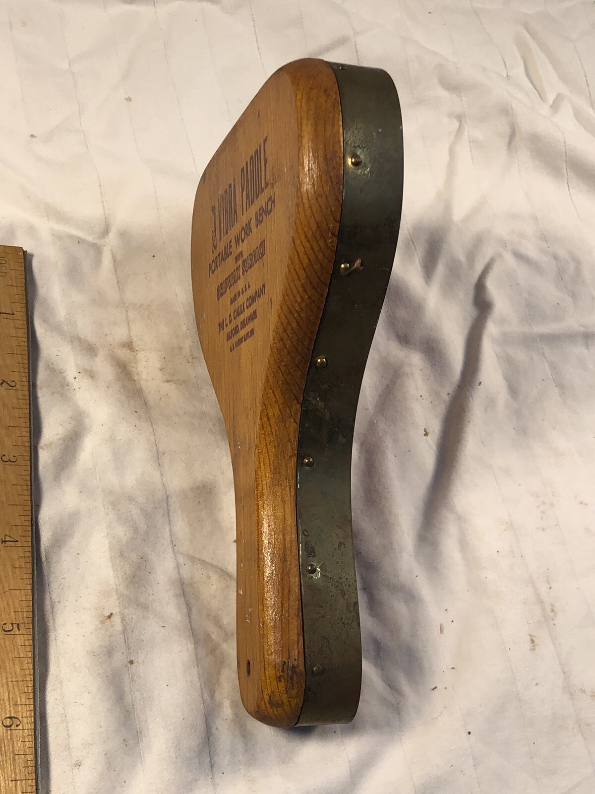 Antique Vintage DENTAL Vibra Paddle Portable Work Bench Wood L.D. Caulk Co. RARE