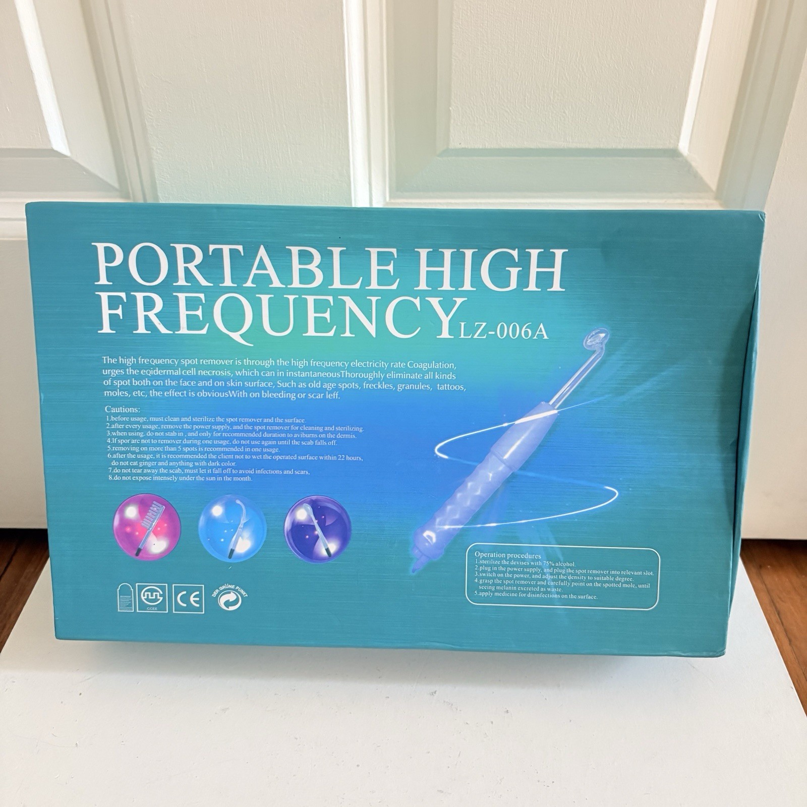 Portable High Frequency LZ 006 A UV JEVRA YouthBeam Working 4 Attachments