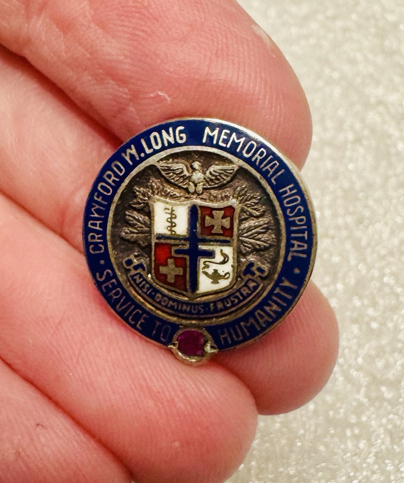 Sterling Silver Crawford W Long Memorial Hospital Nurse Service Pin LOT (4 Pins)