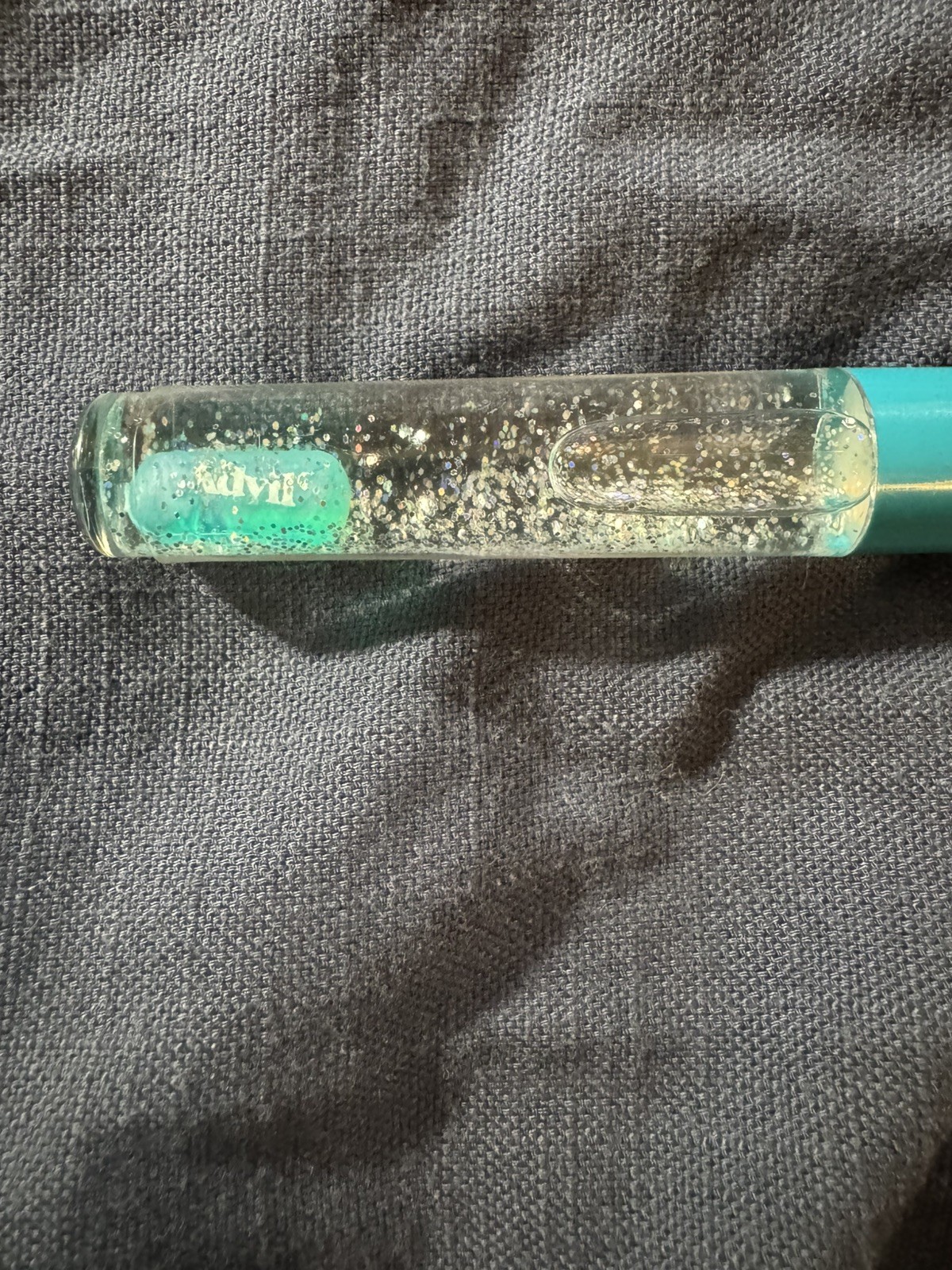 ADVIL LIQUI-GELS PEN w/Glitter & Pill Pharmaceutical Drug Promo Collectible RARE