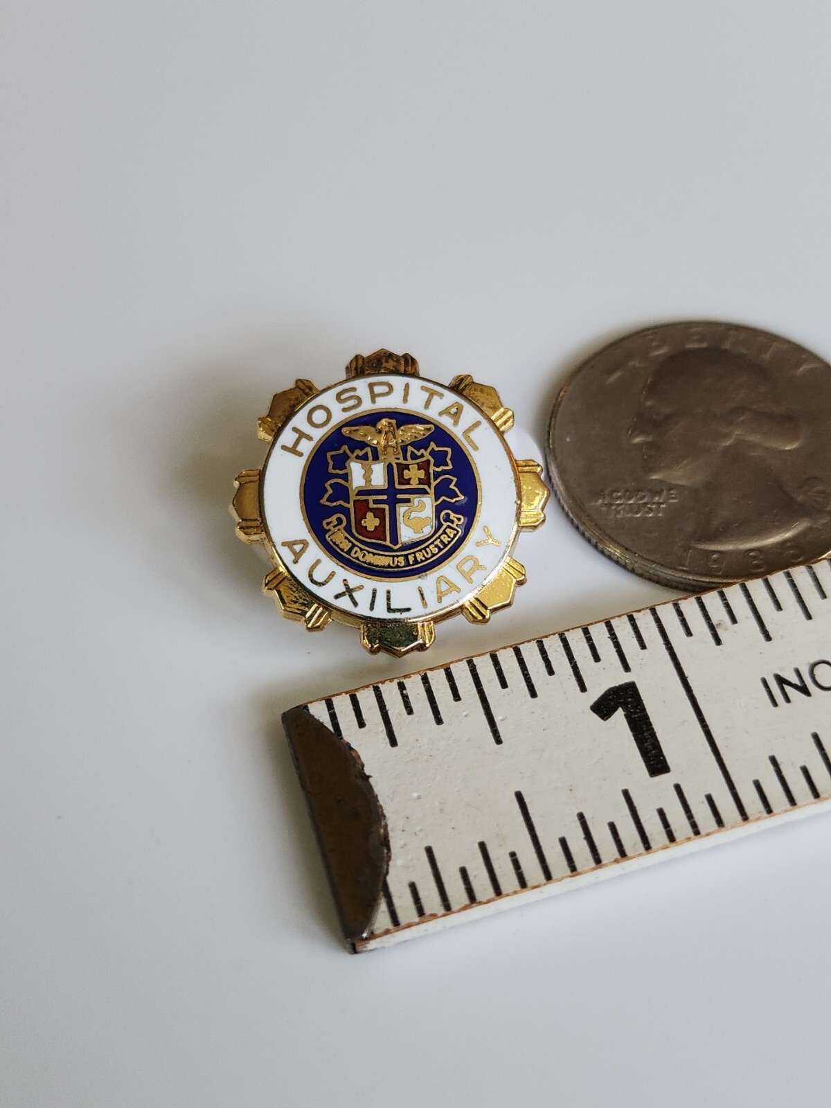 Hospital Auxiliary Lapel Pin 1/20th 10k GF Marked On Back Vintage